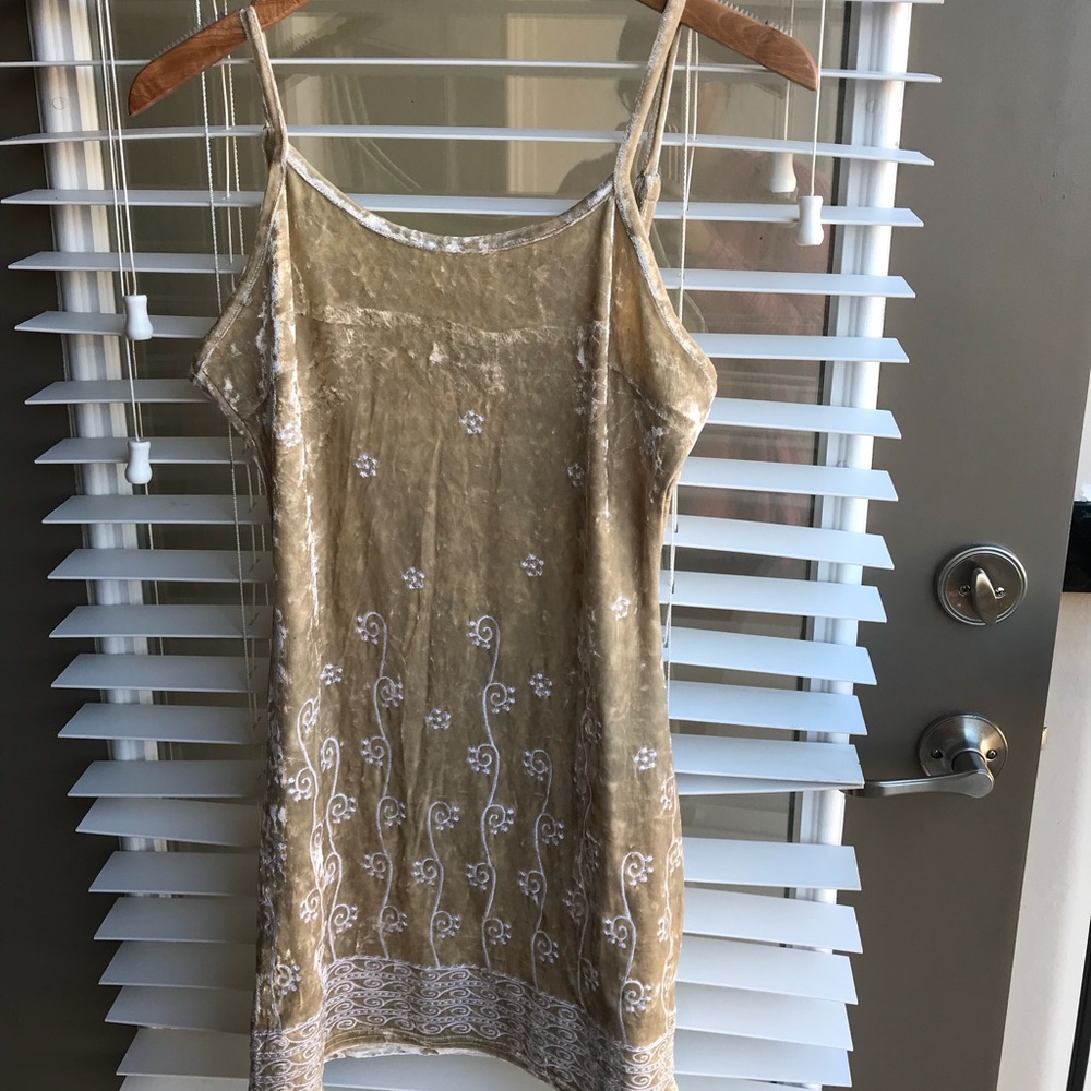 EBONIE N IVORY VELVET FLORAL RETROGRADE DRESS